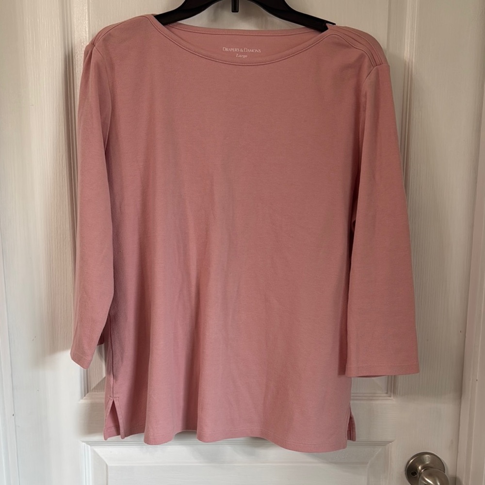 Draper’s &Damon’s Women's Pink Top Sz L